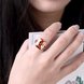 Wholesale fashion rose gold rings Square Large champagne Gem Bohemian Style Wedding Ring for Women Party Engagement Jewelry TGCZR057 4 small