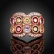 Wholesale Classic Rose Gold Multicolor CZ Ring Band for Daily Accessory For Women Elegant wedding Valentine's Day Gift Hot Selling TGCZR012 0 small