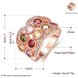 Wholesale Classic Rose Gold Multicolor CZ Ring Band for Daily Accessory For Women Elegant wedding Valentine's Day Gift Hot Selling TGCZR012 1 small