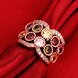 Wholesale Classic Rose Gold Multicolor CZ Ring Band for Daily Accessory For Women Elegant wedding Valentine's Day Gift Hot Selling TGCZR012 3 small
