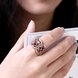 Wholesale Classic Rose Gold Multicolor CZ Ring Band for Daily Accessory For Women Elegant wedding Valentine's Day Gift Hot Selling TGCZR012 4 small