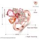 Wholesale Unique Design Top Sale Rose Gold Color Colorful AAA Zircon Wedding bijoux Flower Rings Jewelry For Women Gift Party TGCZR131 0 small