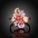 Wholesale Unique Design Top Sale Rose Gold Color Colorful AAA Zircon Wedding bijoux Flower Rings Jewelry For Women Gift Party TGCZR131 1 small