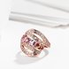 Wholesale Unique Design Top Sale Rose Gold hollow rings Color Colorful AAA Zircon Wedding bijoux Flower Rings Jewelry For Women Gift Party TGCZR132 2 small