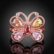 Wholesale Unique Design Top Sale Rose Gold butterfly rings Color Colorful AAA Zircon Wedding bijoux Rings Jewelry For Women Gift Party TGCZR133 0 small