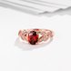 Wholesale 18K Rose Gold Red Ruby Ring For Women Rings Flower Zircon Diamond Engagement Gemstone Fine Jewelry TGCZR180 1 small