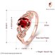 Wholesale 18K Rose Gold Red Ruby Ring For Women Rings Flower Zircon Diamond Engagement Gemstone Fine Jewelry TGCZR180 2 small