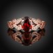 Wholesale 18K Rose Gold Red Ruby Ring For Women Rings Flower Zircon Diamond Engagement Gemstone Fine Jewelry TGCZR180 3 small