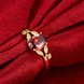 Wholesale Classic 24K Gold Plated for women Jewelry Accessories Oval shaped Zircon Gemstones Rings for Wedding Engagement TGCZR186 0 small
