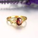 Wholesale Classic 24K Gold Plated for women Jewelry Accessories Oval shaped Zircon Gemstones Rings for Wedding Engagement TGCZR186 3 small