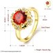 Wholesale ring series Classic 24K Gold Plated red Cubic Zirconia Luxury Ladies Party wedding jewelry Best Mother's Gift TGCZR013 0 small