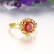 Wholesale ring series Classic 24K Gold Plated red Cubic Zirconia Luxury Ladies Party wedding jewelry Best Mother's Gift TGCZR013 2 small