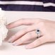 Wholesale Fashion Classic platinum round flower blue CZ Stone Exaggeration Party Rings wedding Jewelry TGCZR207 3 small