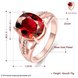 Wholesale Hot selling Red Ruby round Gemstone Wedding Ring For Women Bridal Fine Jewelry Engagement Rose Gold Ring TGCZR244 1 small