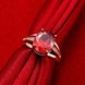 Wholesale Hot selling Red Ruby round Gemstone Wedding Ring For Women Bridal Fine Jewelry Engagement Rose Gold Ring TGCZR244 2 small