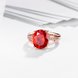 Wholesale Hot selling Red Ruby round Gemstone Wedding Ring For Women Bridal Fine Jewelry Engagement Rose Gold Ring TGCZR244 3 small