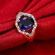 Wholesale Fashion Classic platinum round big blue CZ Stone Exaggeration Party Rings wedding Jewelry TGCZR271 3 small