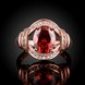 Wholesale Romantic rose gold Court style Ruby Luxurious Classic Engagement Ring wedding party Ring For Women TGCZR279 0 small