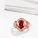 Wholesale Romantic rose gold Court style Ruby Luxurious Classic Engagement Ring wedding party Ring For Women TGCZR279 1 small