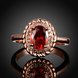 Wholesale Romantic rose gold Court style Ruby Luxurious Classic Engagement Ring wedding party Ring For Women TGCZR301 0 small