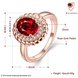 Wholesale Romantic rose gold Court style Ruby Luxurious Classic Engagement Ring wedding party Ring For Women TGCZR301 2 small