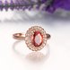 Wholesale Romantic rose gold Court style Ruby Luxurious Classic Engagement Ring wedding party Ring For Women TGCZR301 3 small