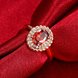 Wholesale Romantic rose gold Court style Ruby Luxurious Classic Engagement Ring wedding party Ring For Women TGCZR301 4 small