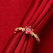 Wholesale Fashion jewelry from China Trendy round red AAA+ Cubic zircon Ring  For Women Romantic Style 24 k Gold color Hot jewelry TGCZR325 2 small