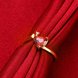 Wholesale Hot selling red zircon Stone Love Heart Engagement rings 24K gold Rings For Women Wedding Jewelry Bridal Accessories TGCZR341 2 small