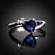 Wholesale Blue Rainbow Stone Love Heart Engagement platinum Rings For Women Wedding Jewelry Crystal Zircon Ring Bridal Accessories TGCZR344 1 small