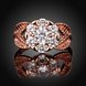 Wholesale HOT SALE fashion jewelry from China For Women Temperament Flower Zircon ring RoseGold Color Anniversary Birthday Gift TGCZR359 0 small
