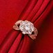 Wholesale HOT SALE fashion jewelry from China For Women Temperament Flower Zircon ring RoseGold Color Anniversary Birthday Gift TGCZR359 1 small