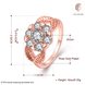 Wholesale HOT SALE fashion jewelry from China For Women Temperament Flower Zircon ring RoseGold Color Anniversary Birthday Gift TGCZR359 4 small