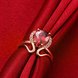 Wholesale European and American Ring Plated Rose Gold Love water drop Red Crystal Proposal Ring for Women Jewelry Engagement Ring TGCZR364 0 small