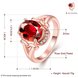 Wholesale European and American Ring Plated Rose Gold Love Interwoven Red Crystal Proposal Ring Rings for Women Jewelry Engagement Ring TGCZR370 0 small