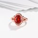 Wholesale European and American Ring Plated Rose Gold Love Interwoven Red Crystal Proposal Ring Rings for Women Jewelry Engagement Ring TGCZR370 3 small