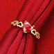 Wholesale jewelry from China Trendy 24K gold Ring heart shape red Zircon for Women Fine Jewelry Wedding Party Gifts TGCZR380 2 small