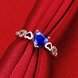 Wholesale jewelry from China Trendy Platinum Ring heart shape Sapphire Zircon for Women Fine Jewelry Wedding Party Gifts TGCZR385 2 small