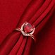 Wholesale European and American Ring Plated Rose Gold Love heart Red Crystal Proposal Rings for Women Jewelry Engagement jewelry TGCZR391 0 small