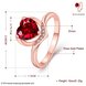 Wholesale European and American Ring Plated Rose Gold Love heart Red Crystal Proposal Rings for Women Jewelry Engagement jewelry TGCZR391 3 small