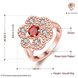 Wholesale New Luxury Flower Design Red&white Crystal Rings For Women Creative rose Gold Color Ring Wedding Anniversary Jewelry TGCZR400 3 small