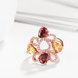 Wholesale Luxury Flower Design multicolor Crystal Jewelry Rings For Women Creative rose Gold Color Wedding Anniversary Jewelry TGCZR402 2 small