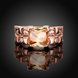 Wholesale Classical rose gold Rings square Shape Diamond Wedding rings yellow zircon Ring For Women Gift Wedding Bands jewelry TGCZR406 4 small