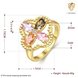 Wholesale New Luxury Flower Design multicolor Crystal Rings For Women Creative 24K Gold Color Ring Wedding Anniversary Jewelry TGCZR479 0 small
