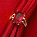 Wholesale ring series Classic 24K Gold plated red CZ Ring Luxury Ladies Party jewelry Best Mother's Gift TGCZR003 2 small