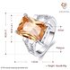 Wholesale Classic Platinum Square Large champagne Gem Rings Bohemian Style Wedding Ring for Women Party Engagement Jewelry  TGCZR042 0 small