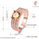Wholesale Romantic Rose Gold Round champagne CZ Ring For Women Crystal Stone Engagement Ring  TGCZR045 0 small