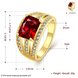 Wholesale wedding rings series Classic Gold Plated red big cubic Zirconia Luxury Ladies Party wedding jewelry Best Mother's Gift TGCZR069 0 small