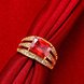 Wholesale wedding rings series Classic Gold Plated red big cubic Zirconia Luxury Ladies Party wedding jewelry Best Mother's Gift TGCZR069 2 small