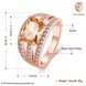 Wholesale Bohemia Rose Gold Geometric hollow champagne CZ Ring  Engagement Wedding Rings Large Fashion jewelry TGCZR072 0 small